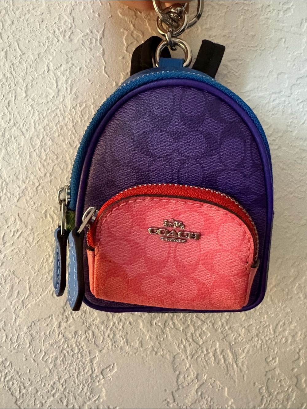 Coach mini backpack charm